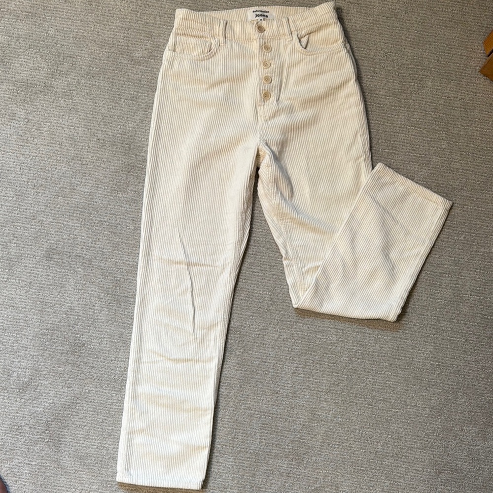 Reformation Cream High Rise Jeans
